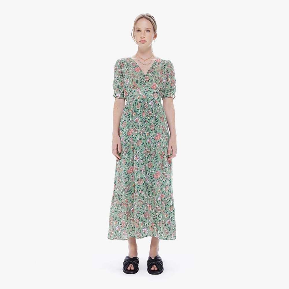 Xirena Camelia Dress green jade floral